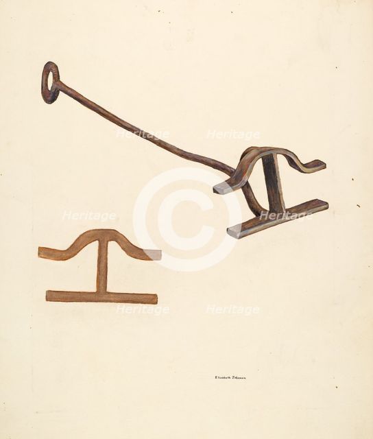Branding Iron, c. 1942. Creator: Elizabeth Johnson.