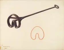 Branding Iron, c. 1942. Creator: Elizabeth Johnson