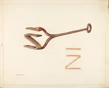 Branding Iron, c. 1942. Creator: Elizabeth Johnson