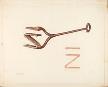 Branding Iron, c. 1942. Creator: Elizabeth Johnson