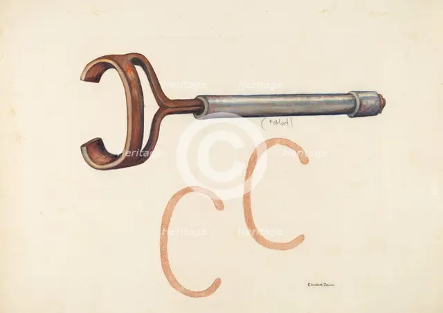 Branding Iron, c. 1942. Creator: Elizabeth Johnson.