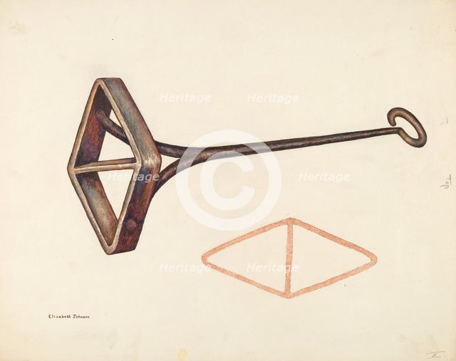 Branding Iron, c. 1942. Creator: Elizabeth Johnson.