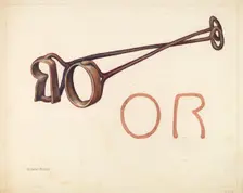 Branding Iron, c. 1942. Creator: Elizabeth Johnson