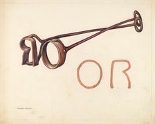 Branding Iron, c. 1942. Creator: Elizabeth Johnson