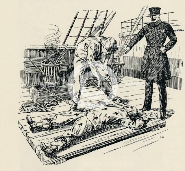 Branding of a Convict', (1829), 1934. Artist: Unknown