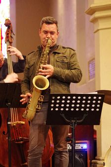 Brandon Allen, Brandon Allen Turrentine Project, St Andrews Church, Hove, East Sussex, May 2023. Creator: Brian O'Connor