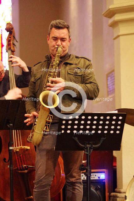 Brandon Allen, Brandon Allen Turrentine Project, St Andrews Church, Hove, East Sussex, May 2023. Creator: Brian O'Connor.