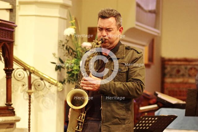 Brandon Allen, Brandon Allen Turrentine Project, St Andrews Church, Hove, East Sussex, May 2023. Creator: Brian O'Connor.