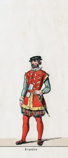 Brandon, costume design for Shakespeare's play, Henry VIII, 19th century