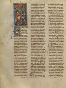 Brangain Speaking with King Mark, about 1320-1340. Creator: Unknown