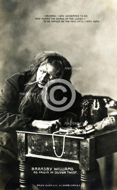 Bransby Williams (1870-1961), British actor, early 20th century.Artist: Ralph Dunn & Co.