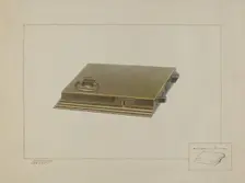 Brass Box Lock, c. 1938. Creator: Edward L Loper