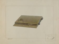 Brass Box Lock, c. 1938. Creator: Edward L Loper