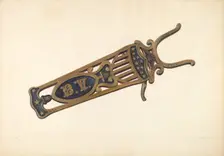 Brass Bootjack, c. 1938. Creator: Henry Rasmusen