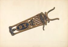 Brass Bootjack, c. 1938. Creator: Henry Rasmusen