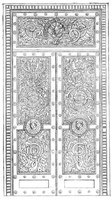 Brass Gates of St. George's Hall, Liverpool, 1854. Creator: Unknown