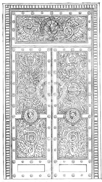 Brass Gates of St. George's Hall, Liverpool, 1854. Creator: Unknown.