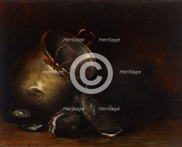 Brass Kettle and Catfish, date unknown, c1870-1900. Creator: William Merritt Chase.