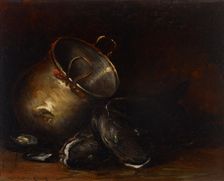 Brass Kettle and Catfish, date unknown, c1870-1900. Creator: William Merritt Chase