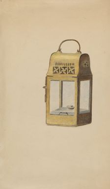 Brass Lantern, c. 1936. Creator: Margaret Stottlemeyer