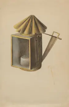 Brass Lantern, c. 1936. Creator: Margaret Stottlemeyer