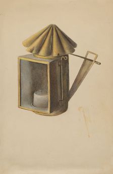 Brass Lantern, c. 1936. Creator: Margaret Stottlemeyer