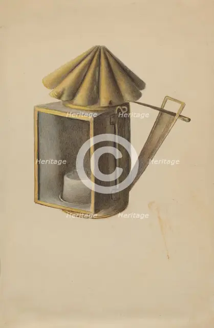 Brass Lantern, c. 1936. Creator: Margaret Stottlemeyer.