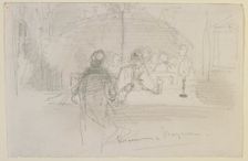 Brasserie à Mayence, 1858. Creator: James Abbott McNeill Whistler
