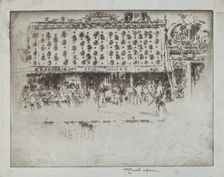 Brasserie, Au Lion Rouge, 1893. Creator: Joseph Pennell