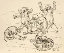 Brawling bears, 1909. Creator: Franz Barwig the Elder