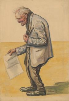 Bratislava newsboy, 1927. Creator: Arnost Hofbauer