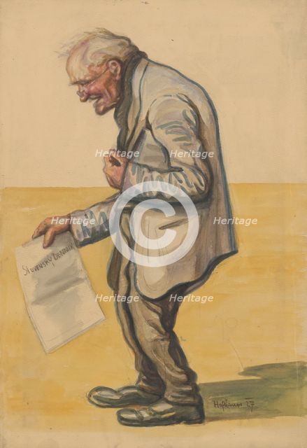 Bratislava newsboy, 1927. Creator: Arnost Hofbauer.