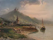 Braubach und die Marksburg (Braubach and Marksburg Castle), 1923. Creator: Nikolai of Astudin