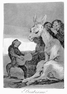 Bravo! A caricature of musical evenings 1799. Artist: Francisco Goya