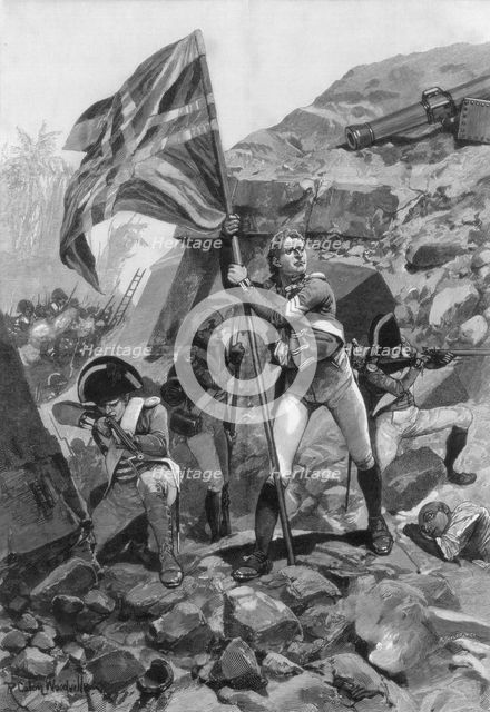 'Brave conduct of sergeant Graham, Battle of Seringapatam', 1894.Artist: Richard Caton Woodville II