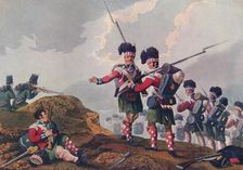 Bravery of a Piper of the 11th Highland Regiment, at the Battle of Vimiera c1820 (1909). Artist: Clark & Dubourg