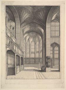 Bray's Chapel in St. George's Chapel, Windsor., 1663. Creator: Wenceslaus Hollar