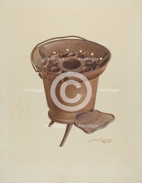 Brazier, c. 1939. Creator: Sarkis Erganian.