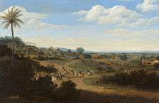 Brazilian Landscape with a House under Construction, c1632-1680. Creator: Frans Post