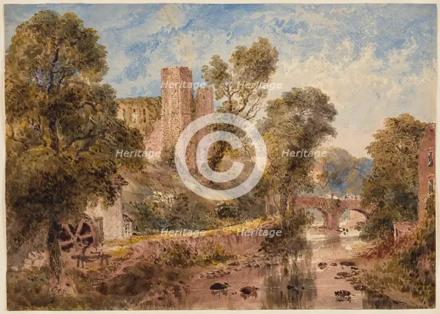 Brecon Castle, c1830-1850. Creator: Joseph Murray Ince.