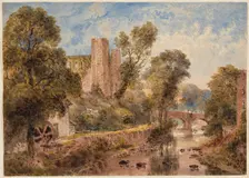 Brecon Castle, c1830-1850. Creator: Joseph Murray Ince