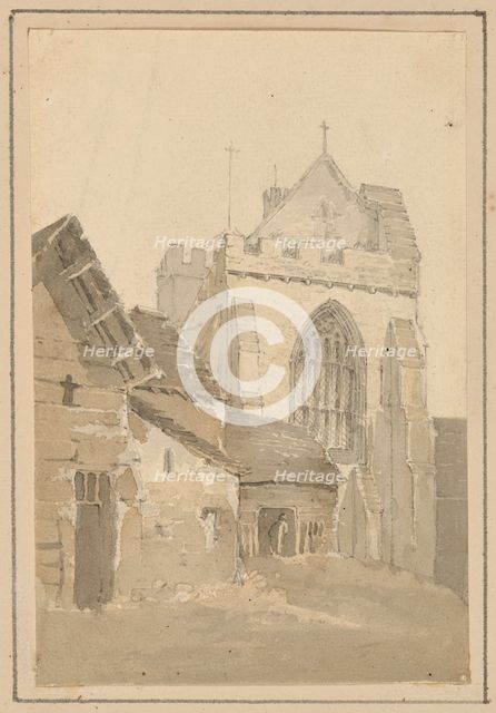 Brecon Priory, c1795-1854. Creator: James Bourne.