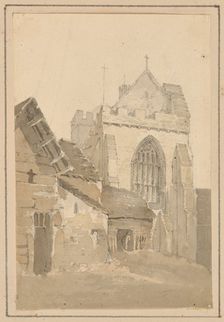 Brecon Priory, c1795-1854. Creator: James Bourne