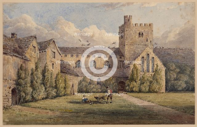 Brecon Priory, c1830-1850. Creator: Joseph Murray Ince.