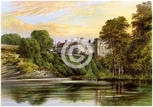 Brechin Castle, Brechin, Angus, Scotland, home of the Earl of Dalhousie, c1880. Artist: Unknown