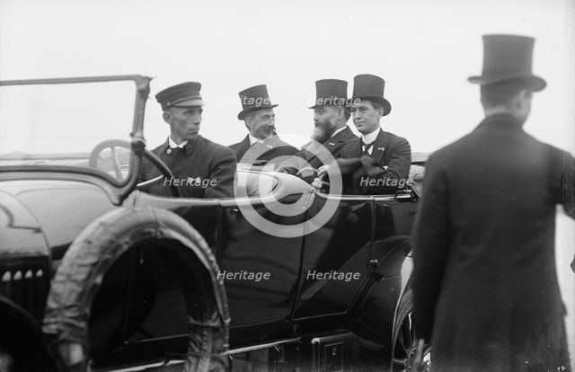 Breckinridge Long, 3rd Asst. US Secretary of State, with members of the French Commission, 1917.  Creator: Harris & Ewing.