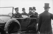 Breckinridge Long, 3rd Asst. US Secretary of State, with members of the French Commission, 1917. Creator: Harris & Ewing