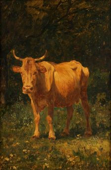 Bread-colored cow, 1889. Creator: Carl Rudolf Huber
