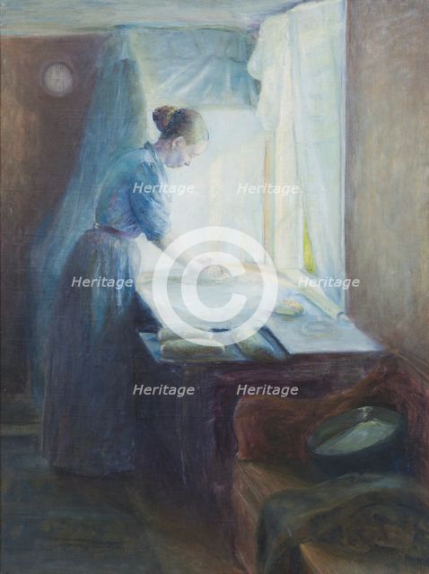 Bread-Baking, 1895. Creator: Charlotte Mannheimer.