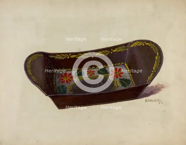 Bread or Apple Tray, 1936. Creator: Eugene Shellady.